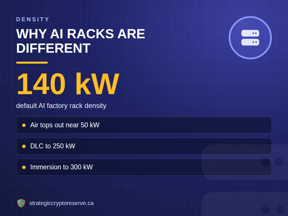 Why AI racks are different: default AI factory rack density