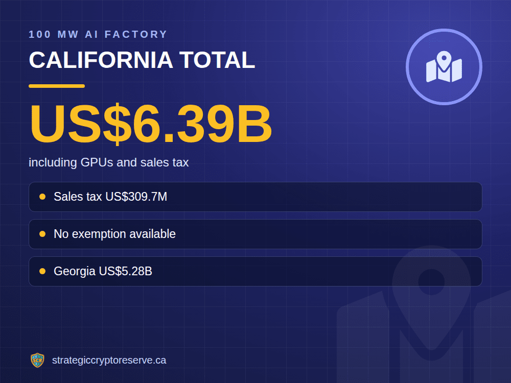 California total: including GPUs and sales tax