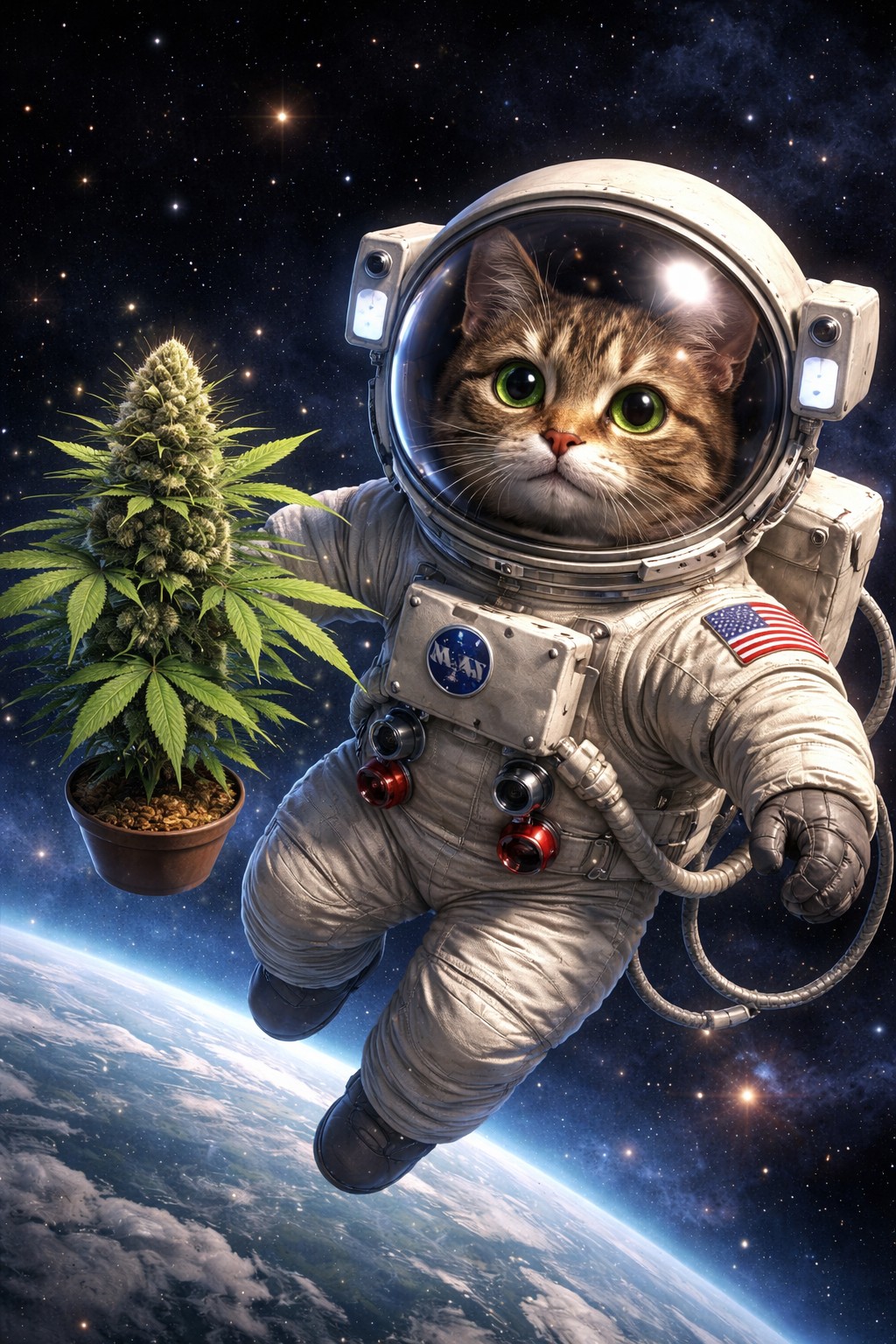 Astronaut Cats in Space Artwork