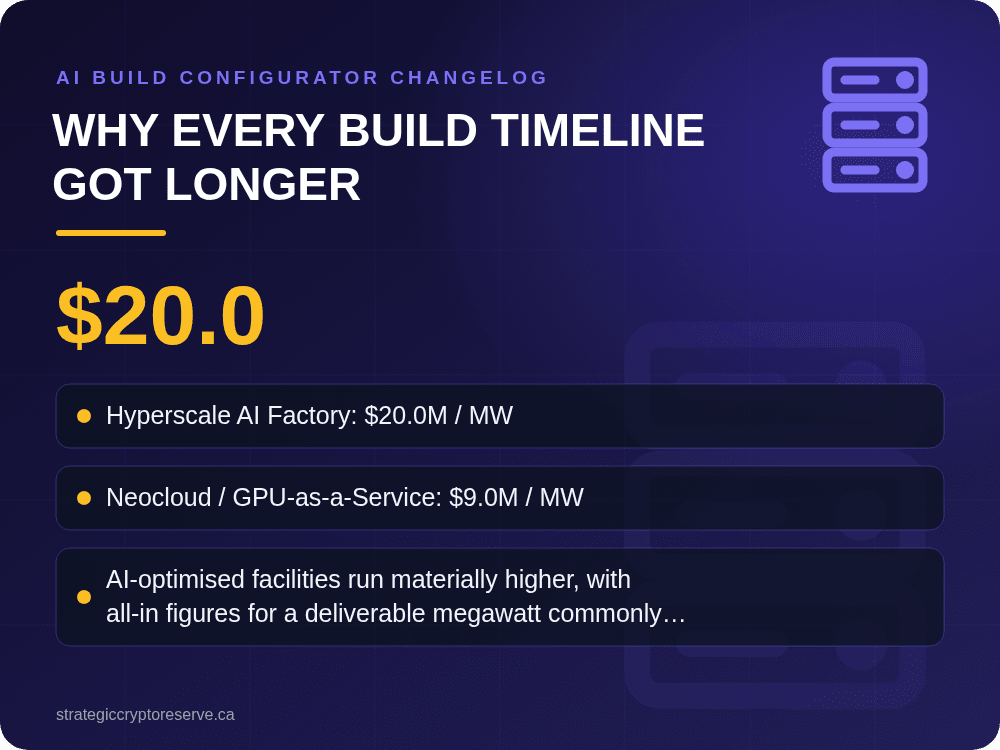 Why every build timeline got longer: key points illustration, AI Build Configurator Changelog