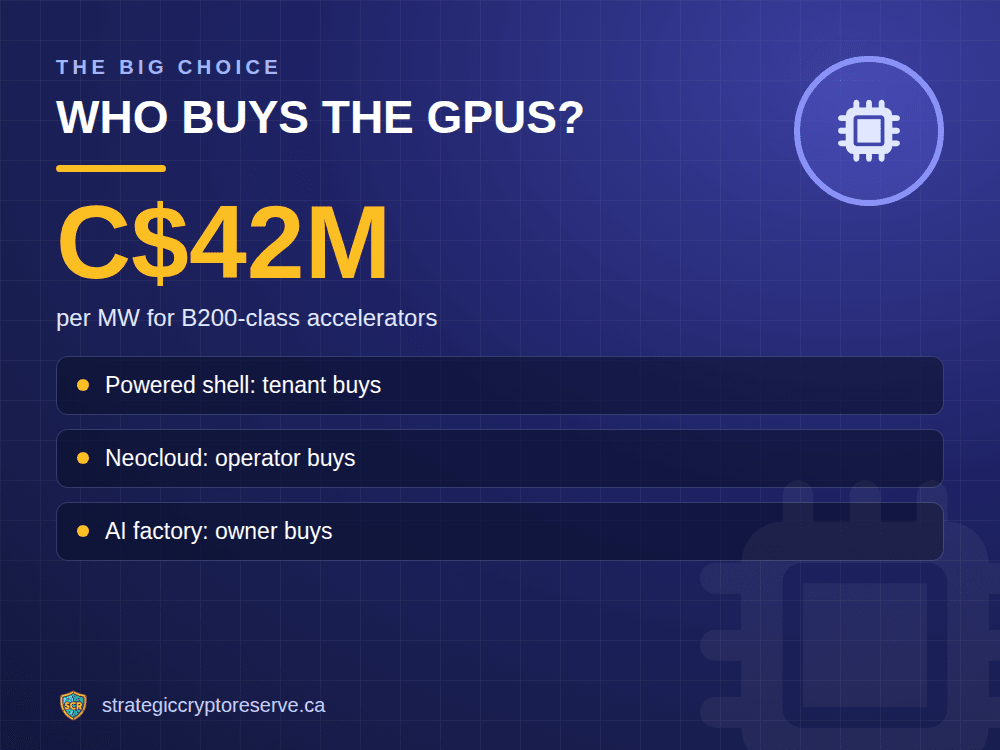 Who buys the GPUs?: per MW for B200-class accelerators