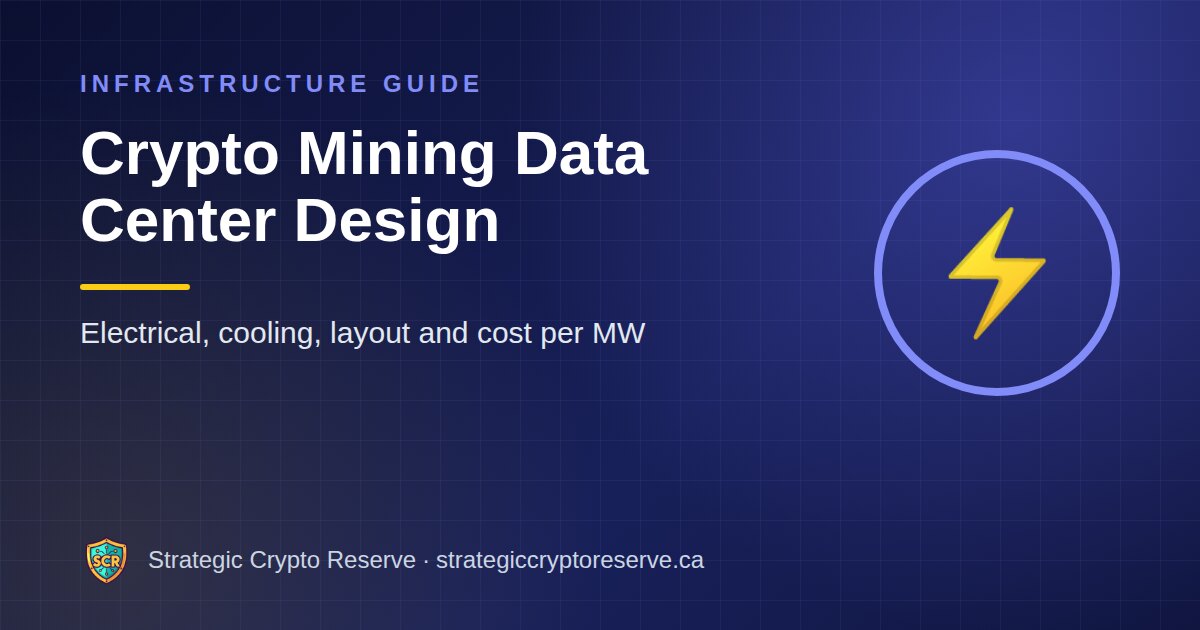 Crypto Mining Data Center Design: Electrical, cooling, layout and cost per MW