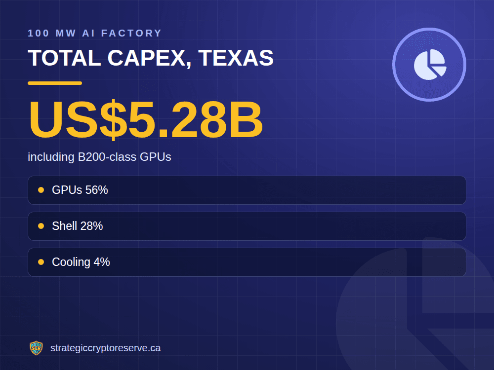 Total CapEx, Texas: including B200-class GPUs