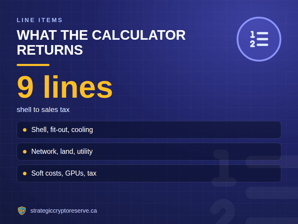 What the calculator returns: shell to sales tax