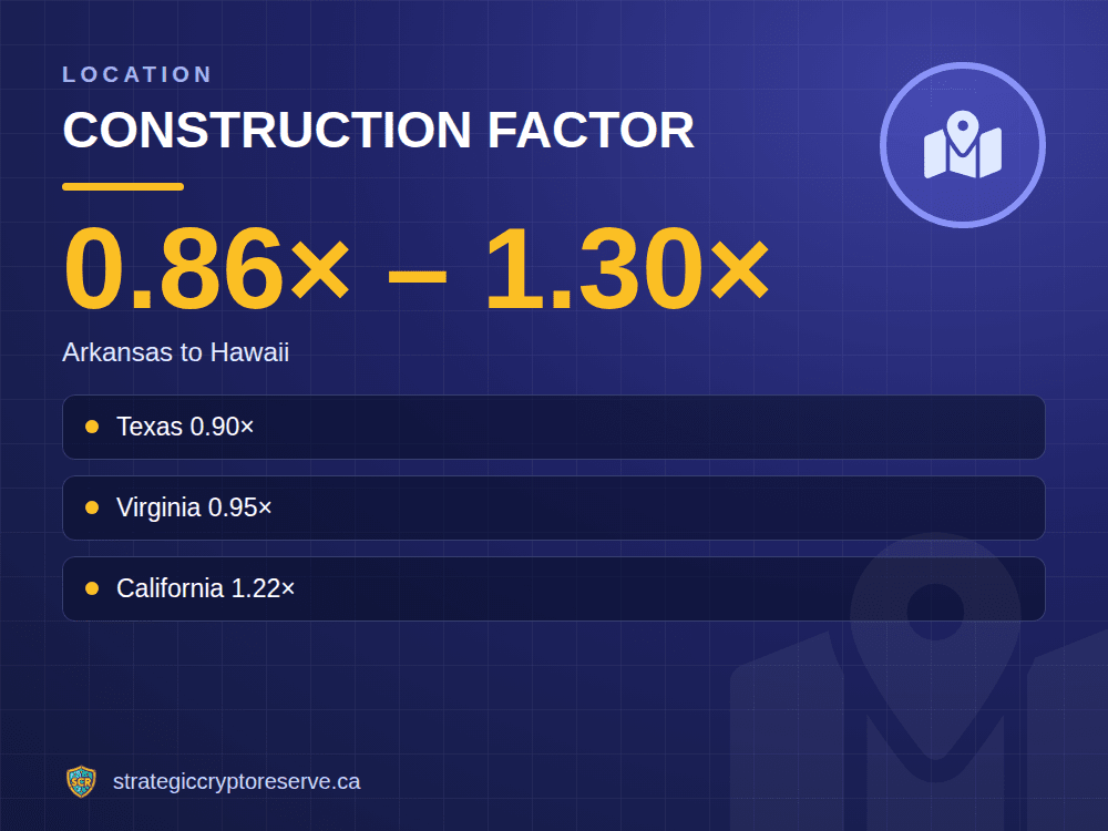 Construction factor: Arkansas to Hawaii