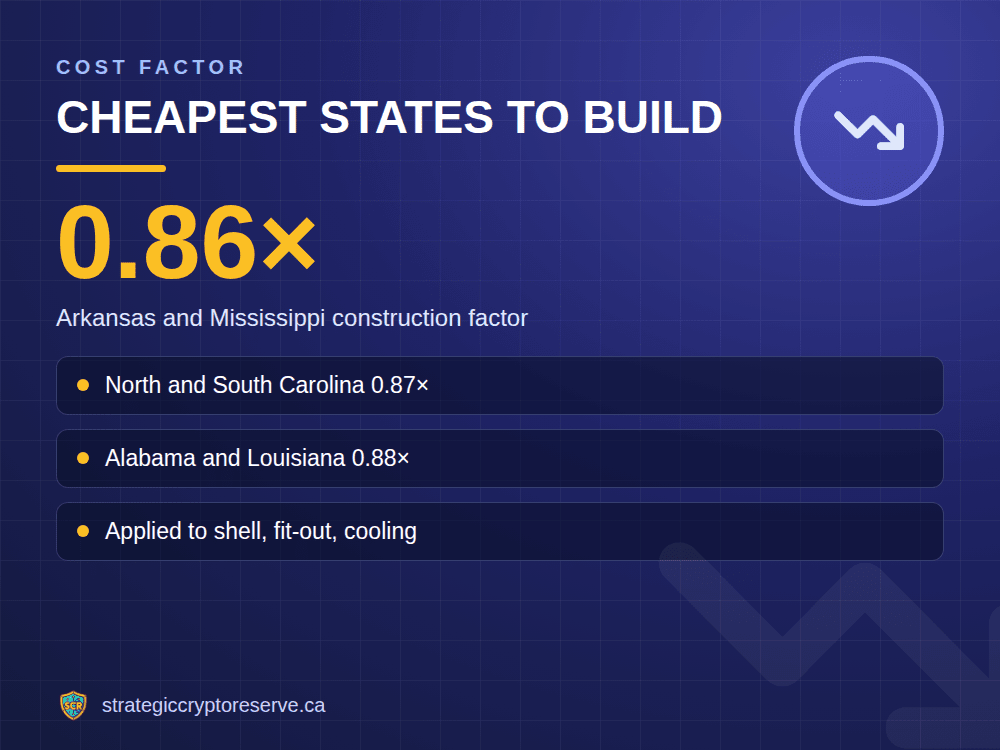 Cheapest states to build: Arkansas and Mississippi construction factor