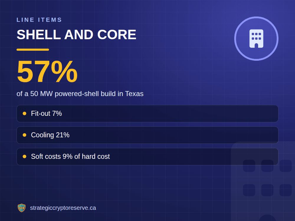 Shell and core: of a 50 MW powered-shell build in Texas