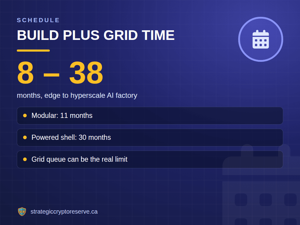 Build plus grid time: months, edge to hyperscale AI factory