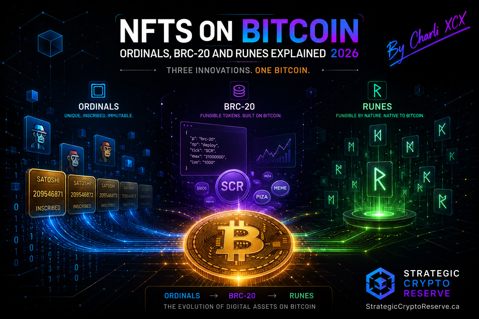 NFTs on Bitcoin — Ordinals, BRC-20 and Runes Explained 2026 — Strategic Crypto Reserve