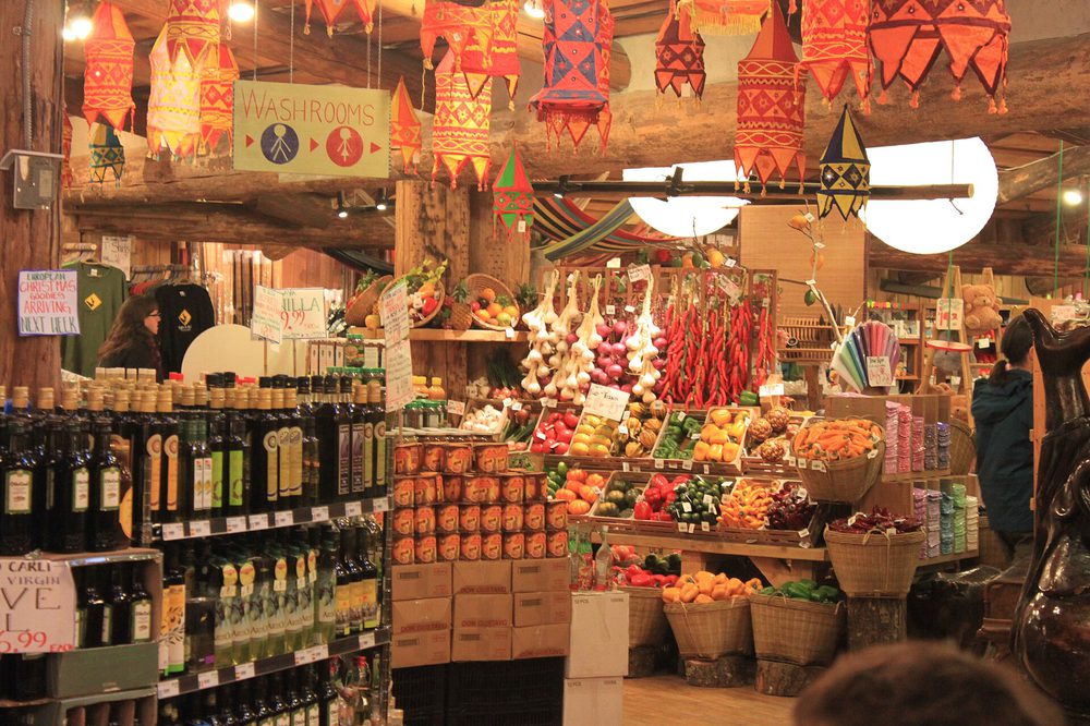 Inside the Coombs Old Country Market: imported foods, produce and lanterns, 2011