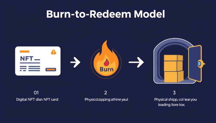 How real world asset NFTs work on Polygon — tokenization and burn to redeem diagram