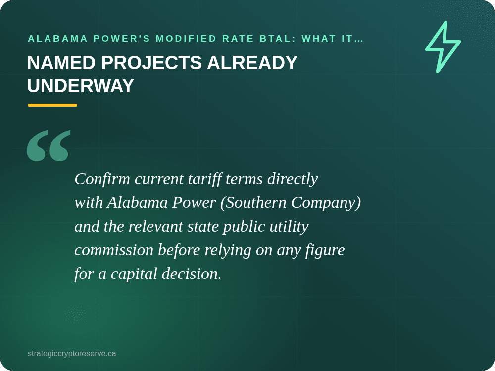 Named Projects Already Underway: Alabama Power's Modified Rate BTAL: What It Means for AI Data Center Siting in Alabama