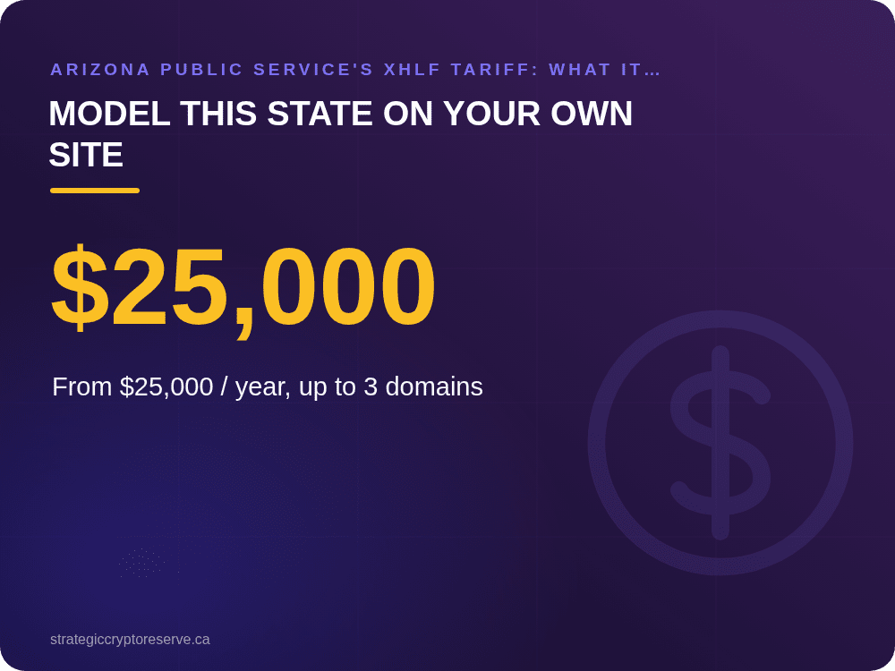 Model This State on Your Own Site: Arizona Public Service's XHLF Tariff: What It Means for AI Data Center Siting in Arizona
