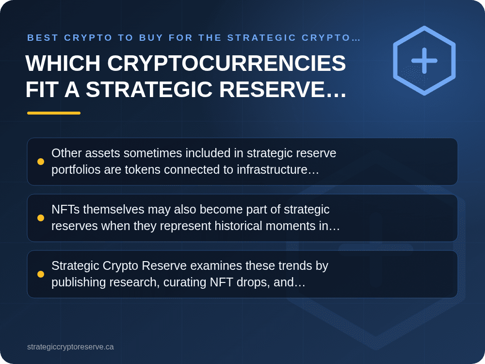 Which Cryptocurrencies Fit a Strategic Reserve Strategy?: Best Crypto to Buy for the Strategic Crypto Reserve Trend