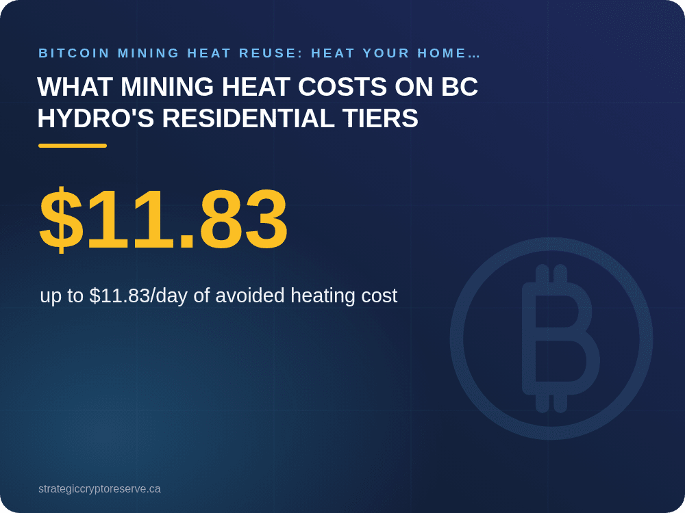 What Mining Heat Costs on BC Hydro's Residential Tiers: Bitcoin Mining Heat Reuse: Heat Your Home with ASIC Miners in BC