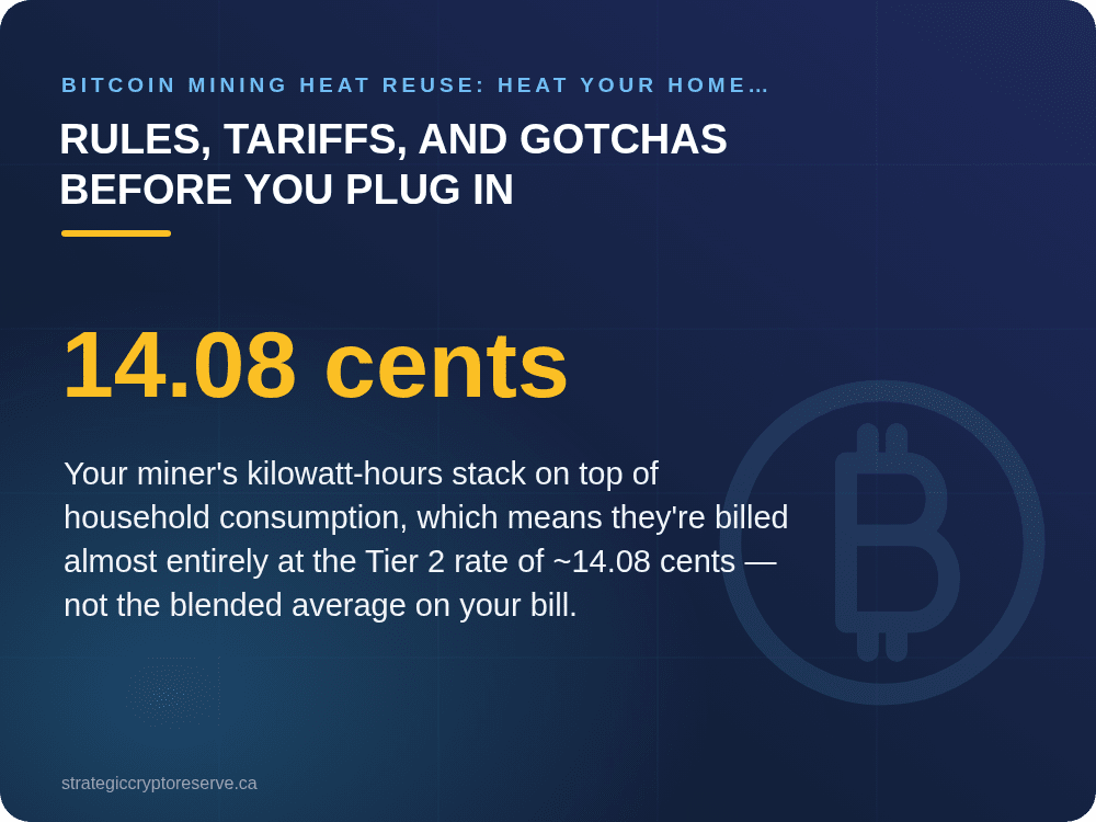 Rules, Tariffs, and Gotchas Before You Plug In: Bitcoin Mining Heat Reuse: Heat Your Home with ASIC Miners in BC