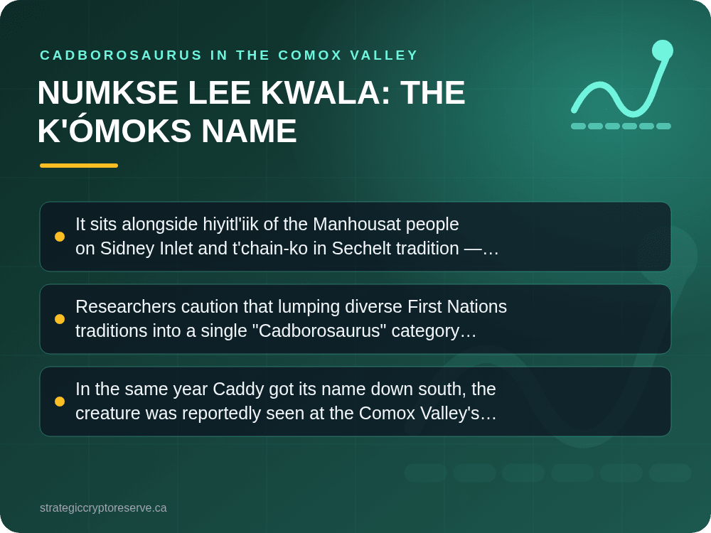 Numkse Lee Kwala: The K'ómoks Name: Cadborosaurus in the Comox Valley