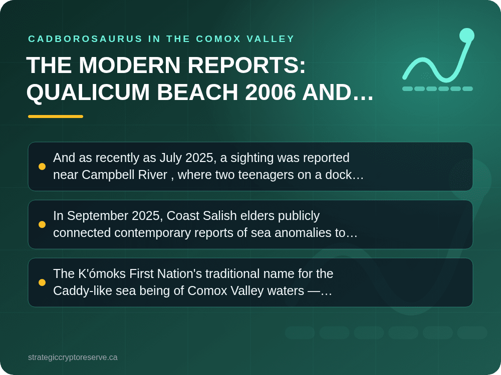 The Modern Reports: Qualicum Beach 2006 and Campbell River 2025: Cadborosaurus in the Comox Valley