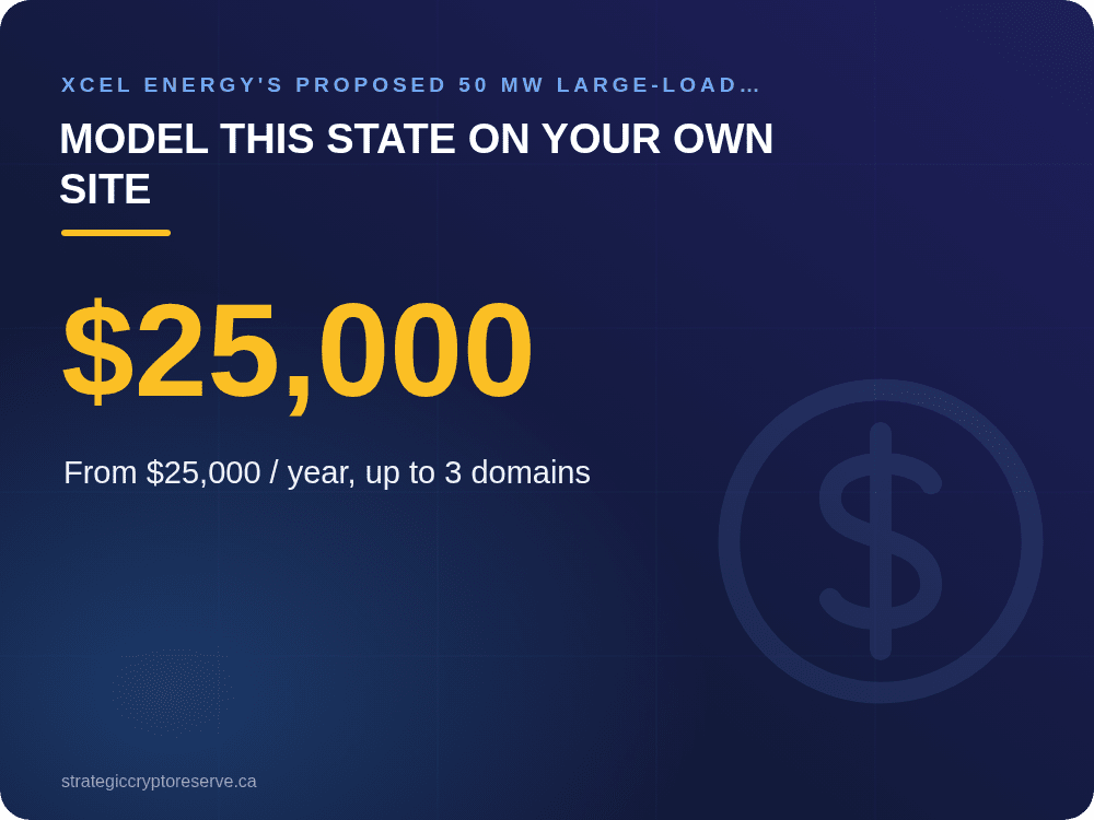 Model This State on Your Own Site: Xcel Energy's Proposed 50 MW Large-Load Tariff: What It Means for AI Data Center Siting in Colorado