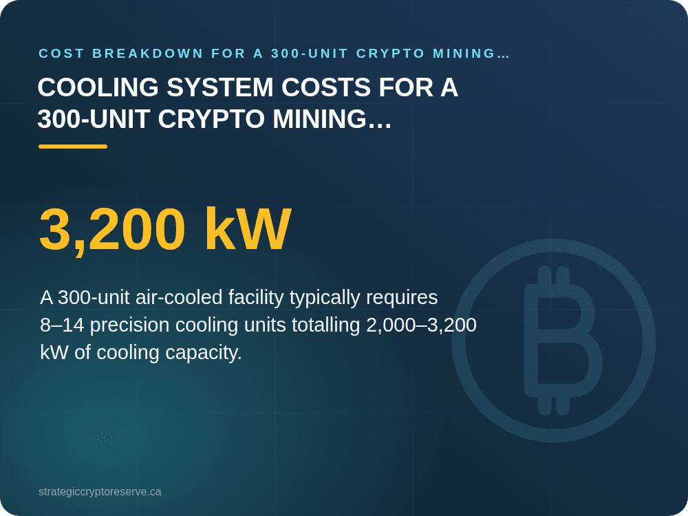 Cooling System Costs for a 300-Unit Crypto Mining Facility: Cost Breakdown for a 300-Unit Crypto Mining Facility (2026 Canada)