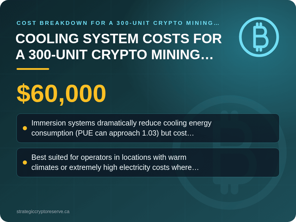Cooling System Costs for a 300-Unit Crypto Mining Facility: Cost Breakdown for a 300-Unit Crypto Mining Facility (2026 Canada)