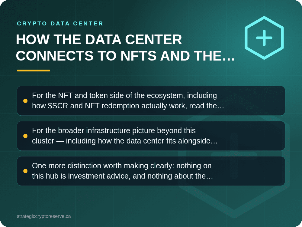 How the Data Center Connects to NFTs and the $SCR Ecosystem: Crypto Data Center