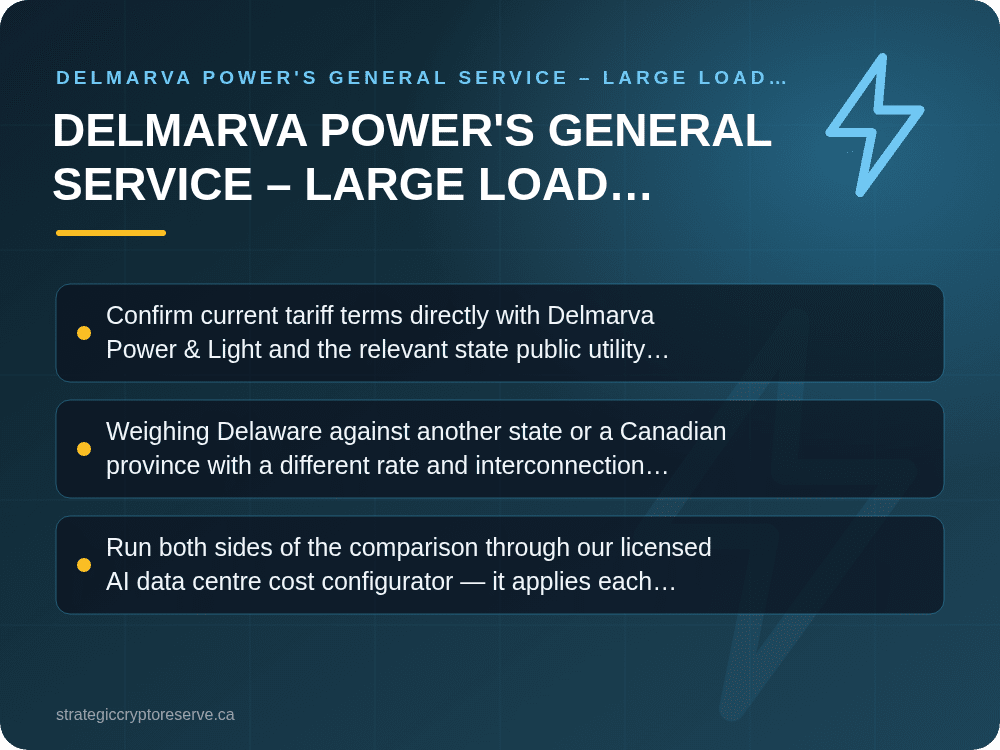 Delmarva Power's General Service – Large Load (GS-LL): Delmarva Power's General Service – Large Load (GS-LL): What It Means for AI Data Center Siting in Delaware