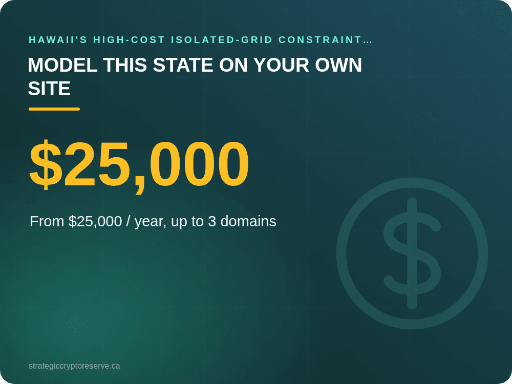 Model This State on Your Own Site: Hawaii's High-Cost Isolated-Grid Constraint: What It Means for AI Data Center Siting in Hawaii