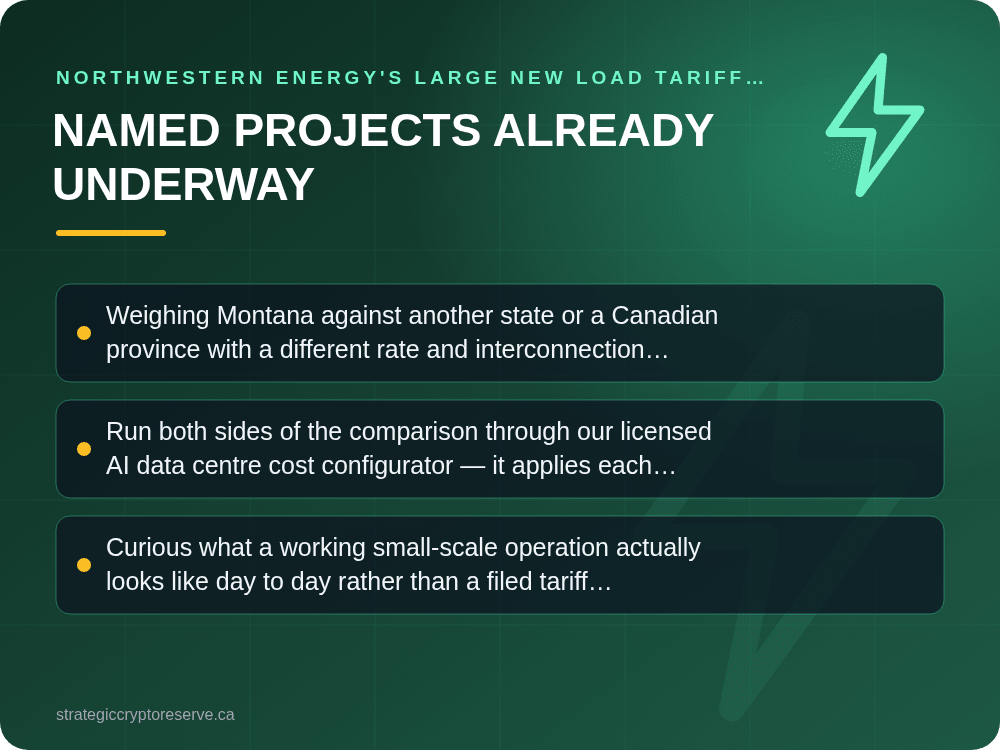 Named Projects Already Underway: NorthWestern Energy's Large New Load Tariff: What It Means for AI Data Center Siting in Montana