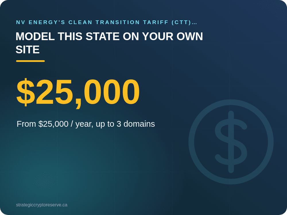 Model This State on Your Own Site: NV Energy's Clean Transition Tariff (CTT): What It Means for AI Data Center Siting in Nevada