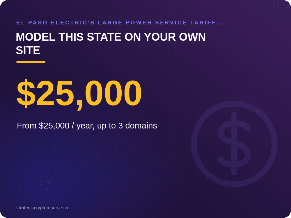 Model This State on Your Own Site: El Paso Electric's Large Power Service Tariff Updates: What It Means for AI Data Center Siting in New Mexico