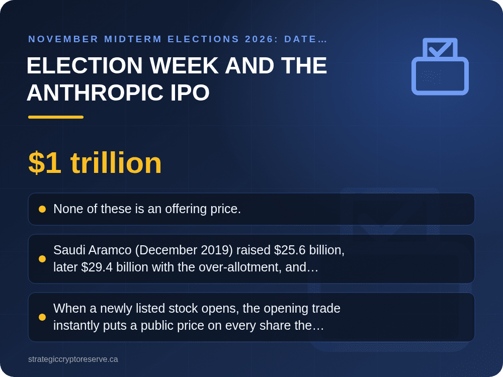 Election Week and the Anthropic IPO: November Midterm Elections 2026: Date, Ballot, Key Races & Markets