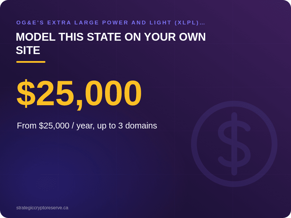 Model This State on Your Own Site: OG&E's Extra Large Power and Light (XLPL) Tariff: What It Means for AI Data Center Siting in Oklahoma
