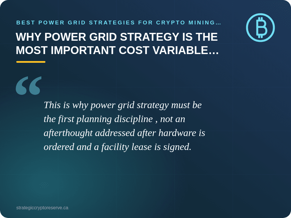 Why Power Grid Strategy Is the Most Important Cost Variable in Vancouver Crypto Mining: Best Power Grid Strategies for Crypto Mining in Vancouver (2026)