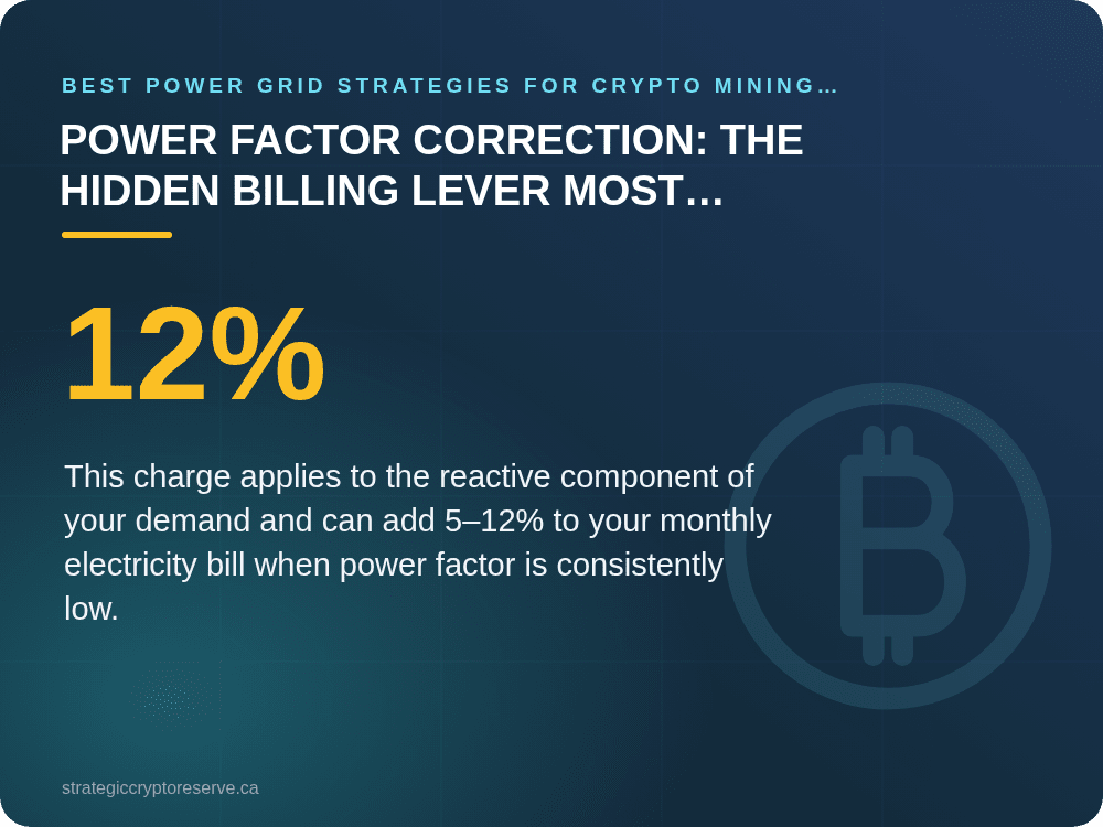 Power Factor Correction: The Hidden Billing Lever Most Vancouver Miners Overlook: Best Power Grid Strategies for Crypto Mining in Vancouver (2026)