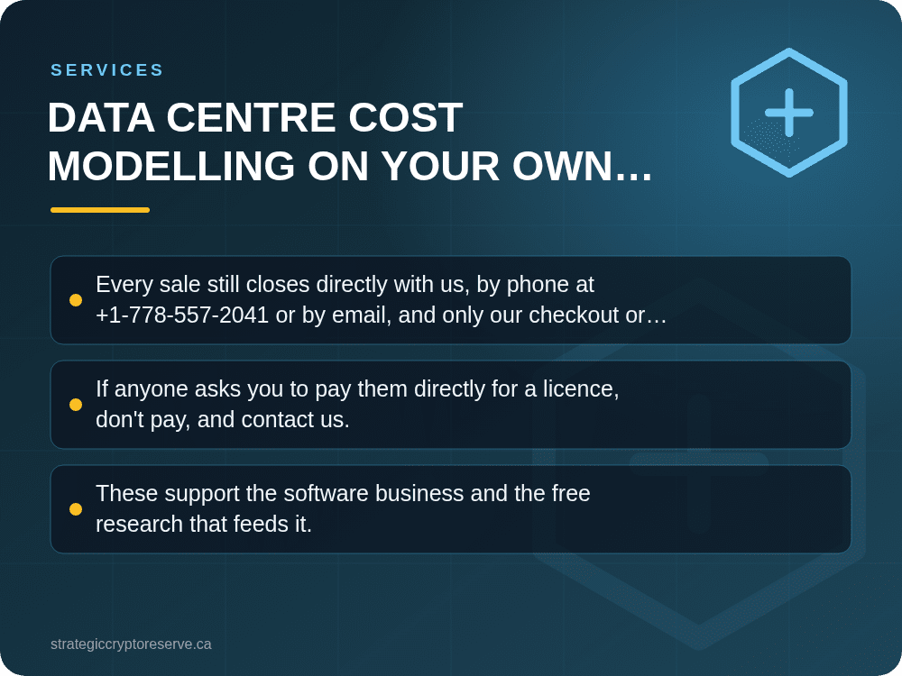 Data centre cost modelling on your own website: Services