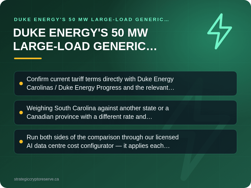 Duke Energy's 50 MW Large-Load Generic Docket: Duke Energy's 50 MW Large-Load Generic Docket: What It Means for AI Data Center Siting in South Carolina