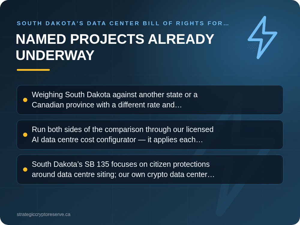Named Projects Already Underway: South Dakota's Data Center Bill of Rights for Citizens (SB 135): What It Means for AI Data Center Siting in South Dakota