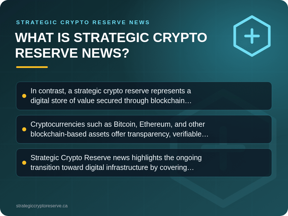 What Is Strategic Crypto Reserve News?: Strategic Crypto Reserve News