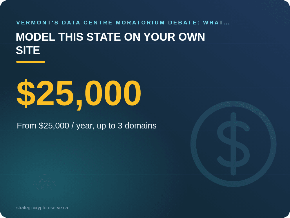 Model This State on Your Own Site: Vermont's Data Center Moratorium Debate: What It Means for AI Data Center Siting in Vermont