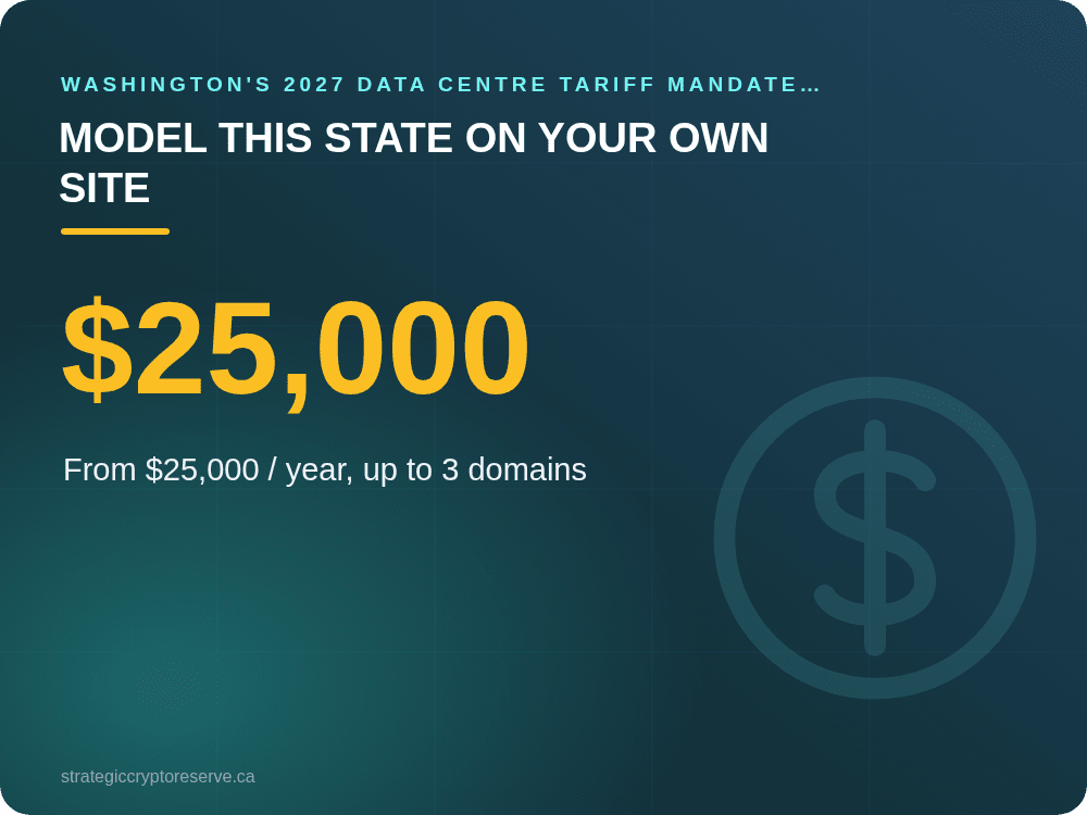 Model This State on Your Own Site: Washington's 2027 Data Center Tariff Mandate: What It Means for AI Data Center Siting in Washington