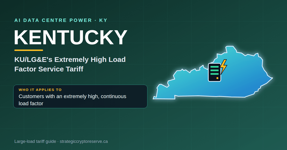 Kentucky AI data center power map: KU/LG&E's Extremely High Load Factor Service Tariff large-load tariff