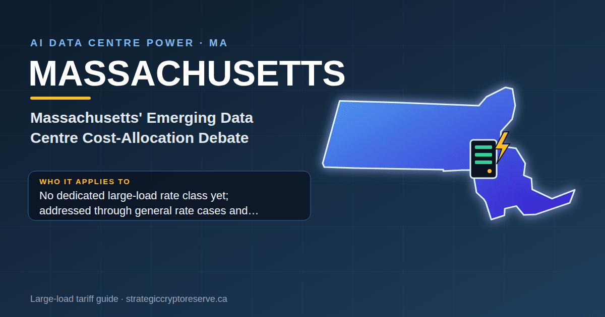 Massachusetts AI data center power map: Massachusetts' Emerging Data Center Cost-Allocation Debate large-load tariff