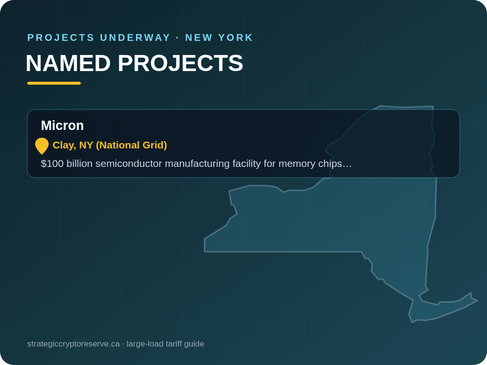 Named data center projects underway in New York
