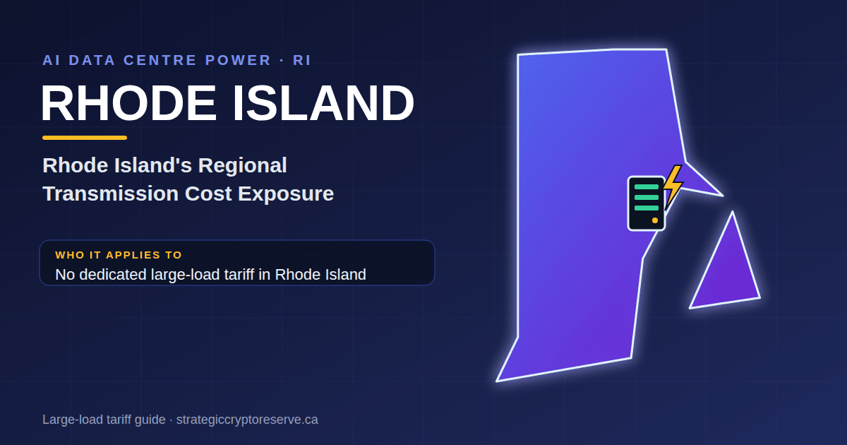 Rhode Island AI data center power map: Rhode Island's Regional Transmission Cost Exposure large-load tariff