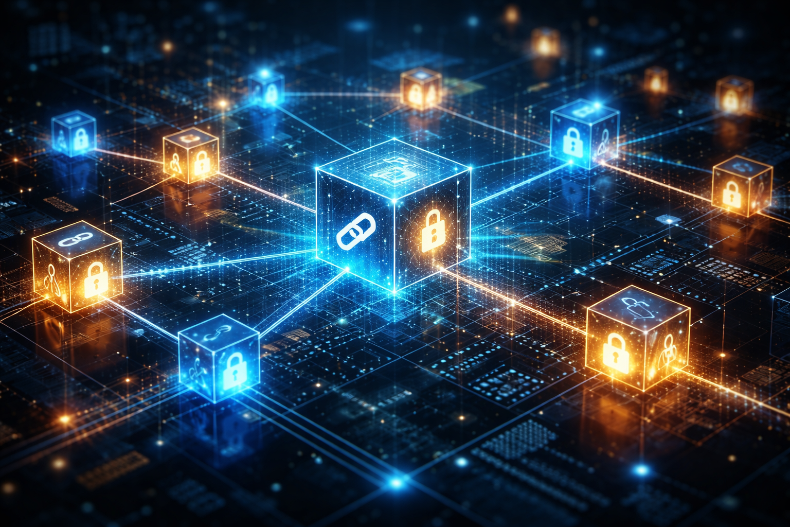 Blockchain Network Illustration