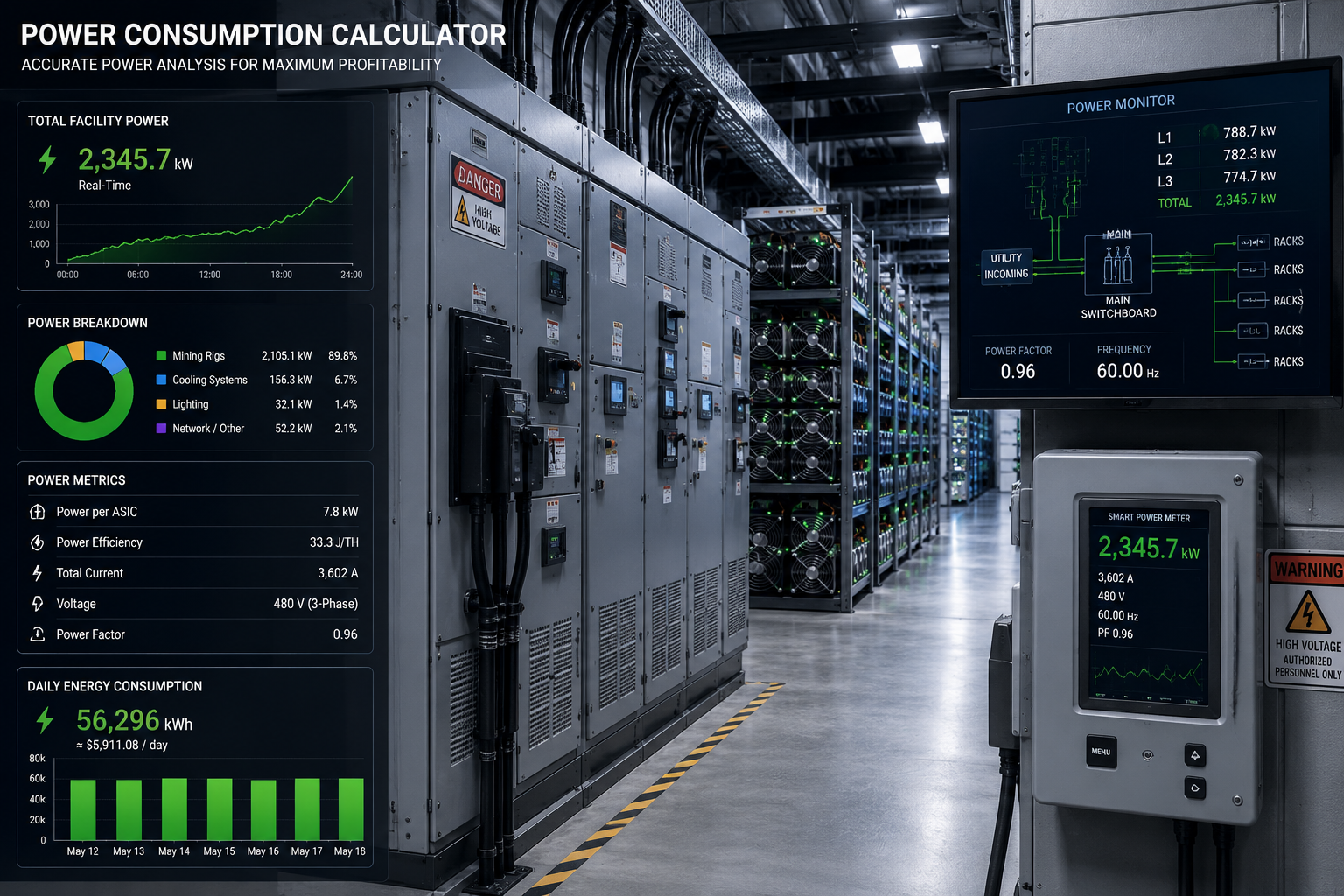 Crypto data center calculator explained — what it estimates and how it helps BC operators plan blockchain infrastructure projects